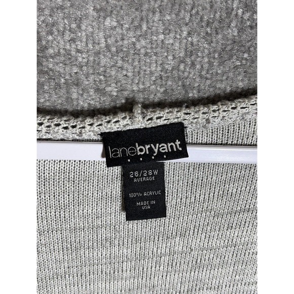 Lane Bryant Short Sleeve Open Waterfall Hooded Knit Cardigan Women Sz 26/28W USA - Picture 3 of 5